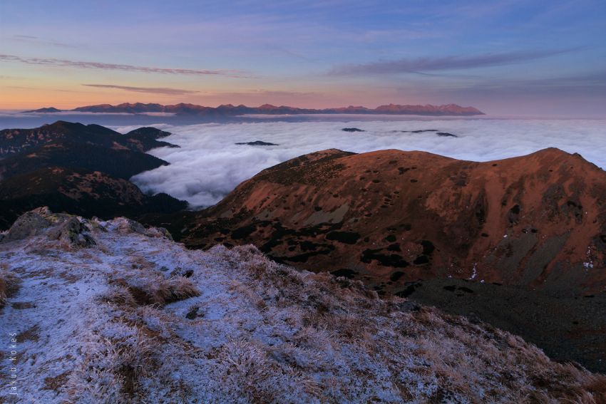 Vysoké a Západné Tatry z Krúpova sedla