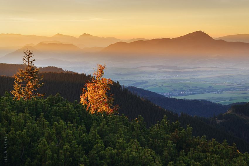 Pohled na Velký Choč, Nízké Tatry