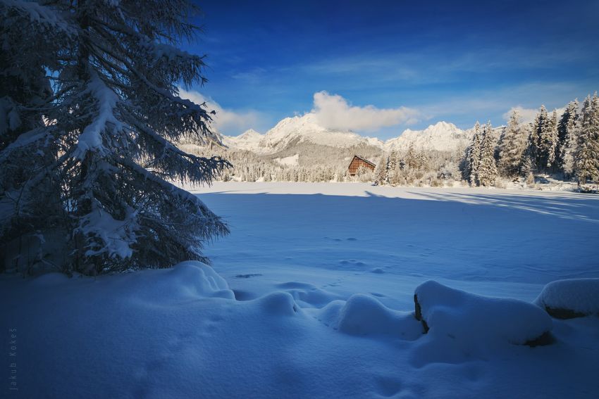 Zimní Štrbské pleso